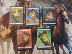 NON-foil Pizza Land Set (1 each mana type) - Teenage Mutant Ninja Turtles - NM - Image 1