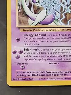 Pokemon Mewtwo: Black Star PROMO WoTC #12 2000 Vintage Pokemon 👀@CONDITION - Image 2