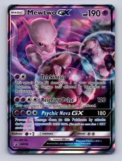 MEWTWO GX - SM196 HOLO P SUN & MOON PROMO POKEMON NM - Image 1