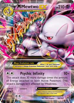 Pokemon - M Mewtwo EX 64/162 BREAKthrough - Holo EX Rare - LP - Image 4