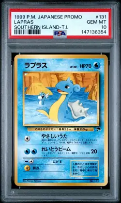 1999 POKEMON JAPANESE PROMO SOUTHERN ISLANDS SOUTHERN ISLAND-T.I. LAPRAS PSA 10 - Image 1