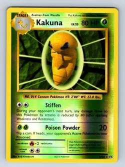 Pokemon Kakuna Reverse Holo XY Evolutions 6/108 NM - Image 1