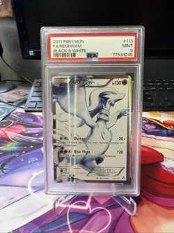 Pokemon Reshiram Black & White Full Art Holo Ultra Rare 113/114 PSA 9 - Image 1