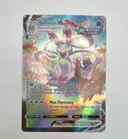 Sylveon VMAX Secret Rare Full Art Holo 212/203 Evolving Skies Pokemon TCG - Image 1