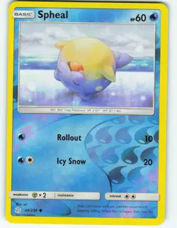 Spheal - Reverse Holo - 49/236 Cosmic Eclipse - Pokemon TCG - 2019 - Image 1