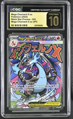 Mega Charizard X ex 2025 Pokemon Black Star Promos CGC Pristine 10 #023 - Image 1