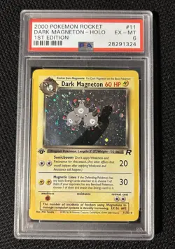 Pokemon Dark Magneton Holo Rare 1st Edition #11/82 PSA 6 EX-MT - Image 2