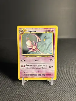 Pokemon TCG Espeon 1/75 Neo Discovery Holo LP - Image 1