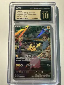 🔥 CGC Pristine 10 Pikachu 2023 Japanese 151 173/165 Art Rare Pokemon Card 🔥 - Image 1