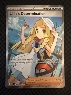 Lillie's Determination 169/132 Me01: Mega Evolution Holo Pokemon TCG - Image 1