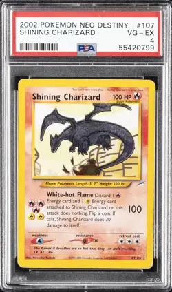 2002 POKEMON NEO DESTINY #107 SHINING CHARIZARD PSA 4 - Image 1