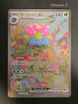 Pokemon Venusaur ex 198/165 Scarlet & Violet 151 Special Illustration Rare - Image 3