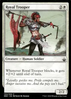 Royal Trooper 104/254 Battlebond MTG Magic the Gathering card - Image 1