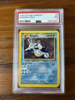 Pokemon 2000 P.M. Neo Genesis Kingdra Holo - PSA 7 NM - Image 1