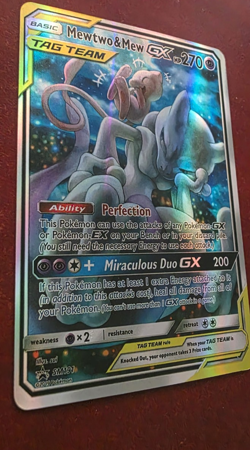 Pokemon Mewtwo & Mew GX Tag Team SM191 Full/Alternate Art Promo Sun & Moon - Image 1