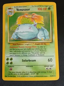 Pokemon TCG Venusaur Base Set Holo #15/102 Pokemon TCG LP - Image 1