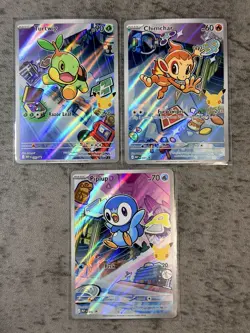 Pokemon First Partner Illustration Collection Series 1 Gen 4 Sinnoh Starters - C - Image 1