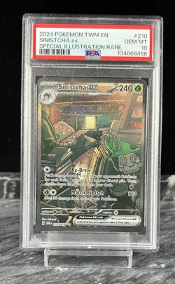 Sinistcha EX 210/167 Twilight Masquerade Special Illustration Pokemon TCG Psa 10 - Image 1