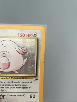 Chansey 3/102 Base Set Holo Rare Unlimited MP Pokemon TCG WOTC Vintage 1999 - Image 3