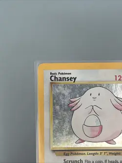 Chansey 3/102 Base Set Holo Rare Unlimited MP Pokemon TCG WOTC Vintage 1999 - Image 4