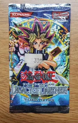 1996 Yu-Gi-Oh Legacy Of Darkness 1st Edition Sealed Booster Pack - Image 1