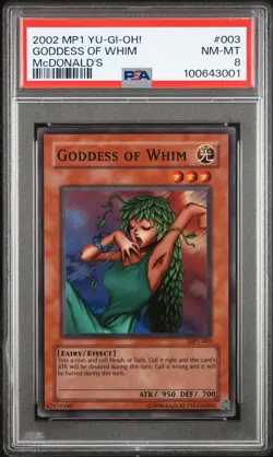 2002 YU-GI-OH! MCDONALD'S MCDONALD'S #003 GODDESS OF WHIM PSA 8 - Image 1