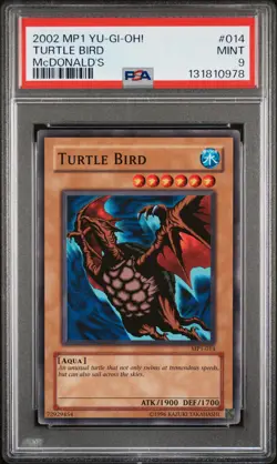 2002 YU-GI-OH! MCDONALD'S MCDONALD'S #014 TURTLE BIRD PSA 9 - Image 1