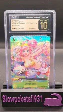 Shirahoshi One Piece (2024) Bandai Games Fest (23-24) OP03-116 CGC Pristine 10 - Image 1