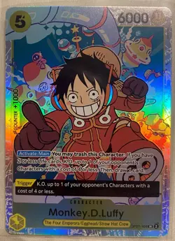 One Piece TCG: Monkey D. Luffy SR (OP-07) M/NM+ - Image 1