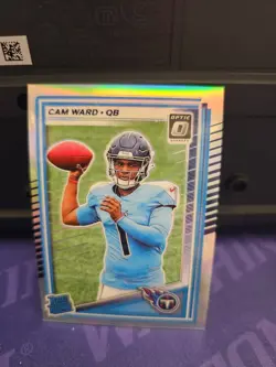 2025 Panini Donruss Optic Cam Ward Silver Holo Prizm #293 rookie football card - Image 2