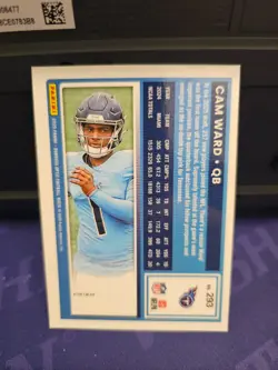 2025 Panini Donruss Optic Cam Ward Silver Holo Prizm #293 rookie football card - Image 4