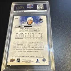 2022-23 Upper Deck Series 2 - Young Guns Nils Aman #454 UD Exclusives /100 (RC) - Image 2
