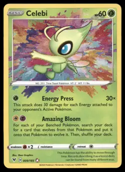 Celebi 009/185 SWSH04: Vivid Voltage Holo Near Mint NM - Image 1