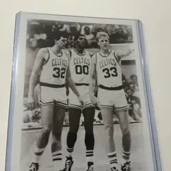 Vintage Larry Bird Mchale Parish "Tradition Of Excellence" Promo Poster Card 4x6 - Image 2