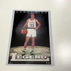 Vintage Larry Bird Poster "The Legend" Boston Celtics Promo Poster Card 4 X 6 - Image 1