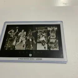 Vintage Larry Bird Russell Cousy "Legend" Boston Celtics Promo Poster Card 4 X 6 - Image 1