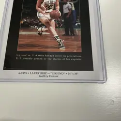 Vintage Larry Bird Poster "Legend" Boston Celtics Promo Poster Card 4 X 6 - Image 3