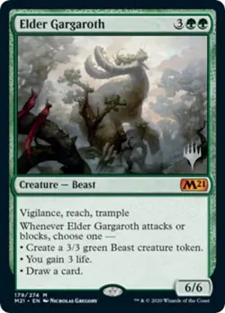 MTG English Elder Gargaroth NM Foil Promo Pack: Core Set 2021 - Image 1