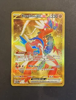 Pokemon Koraidon ex 254/198 Gold Hyper Rare Scarlet & Violet NM - Image 1