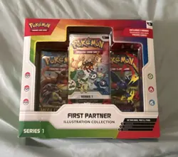 Pokemon TCG First Partner Illustration Collection Series 1 Exclusive Promo Box … - Image 1