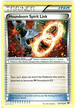 Houndoom Spirit Link 142/162 Pokemon XY - BREAKthrough Uncommon MP - Image 1