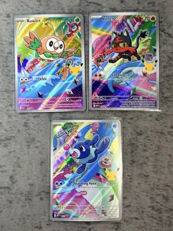 Pokemon First Partner Illustration Collection Series 1 Alola Gen 7 Starters - D - Image 1