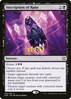 MTG Zendikar Rising ZNR Inscription of Ruin MINT (SELECT) - Image 3