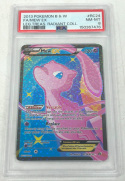 2013 Pokemon Black & White Legendary Treasures Mew EX RC24/RC25 PSA 8 - (N) #75H - Image 1