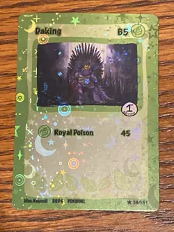 Daking (Nidoking) 34/151 - Moon Holo Pokidoki First Edition Fan Art Pokemon - Image 2