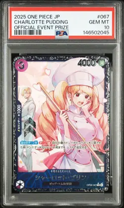 One Piece Japanese Charlotte Pudding OP08-067 Official Event Prize Promo PSA 10 - Image 1