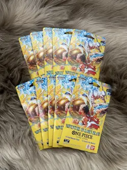 Lot Of 10 One Piece OP15 Adventure on Kami's Island Sleeved Booster Packs New - Image 1