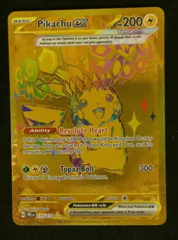 Pokemon Prismatic Evolutions - Pikachu EX 179/131 Hyper Rare Gold Card - NM/M - Image 2