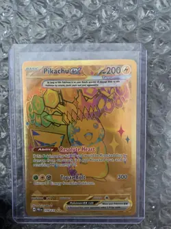Pokemon Card - 179/131 Pikachu Ex - Prismatic Evolutions - Hyper Rare NM GOLD - Image 1