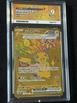 Pikachu 179/131 EX Prismatic Evolutions Pokemon Card Hyper Rare Ace 9 Grade Mint - Image 1